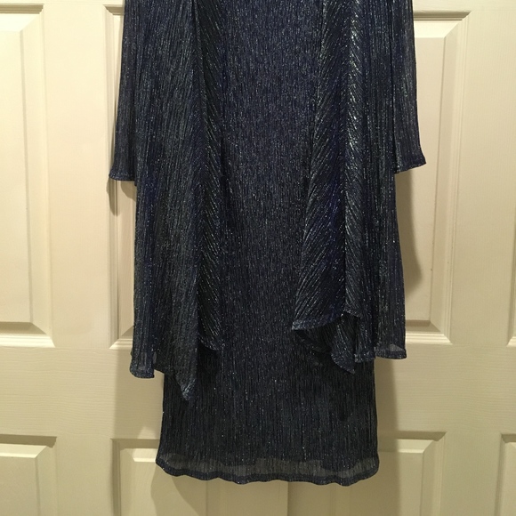 R&M Richards evening dress, blue and sliver - Picture 8 of 8